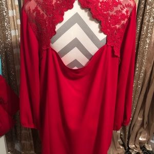Perfect red Charming Charlie’s blouse